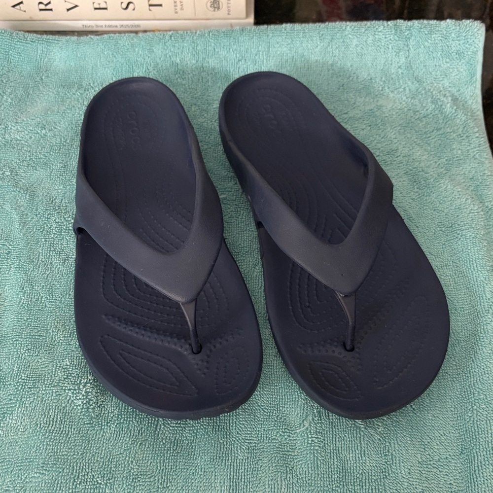 CROCS Navy Blue Women's Flip Flop Sandals